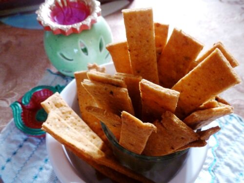 No Maida Cheese Sticks | Whole Wheat Baked Snack | Easy Tea Time Recipe