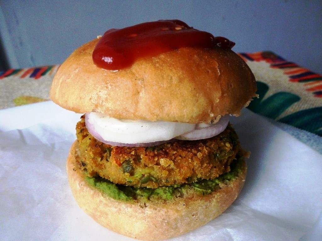 Protein-Rich Soya Cutlet Burger | Healthy Veg Burger for Weight Loss