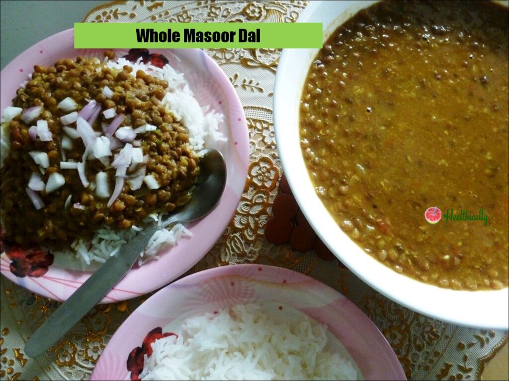 Black whole masoor dal / Malka masoor daal recipe