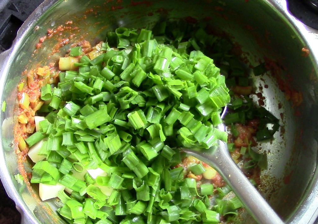 Simple Spring onion veg curry/ Hare pyaz ki sabji