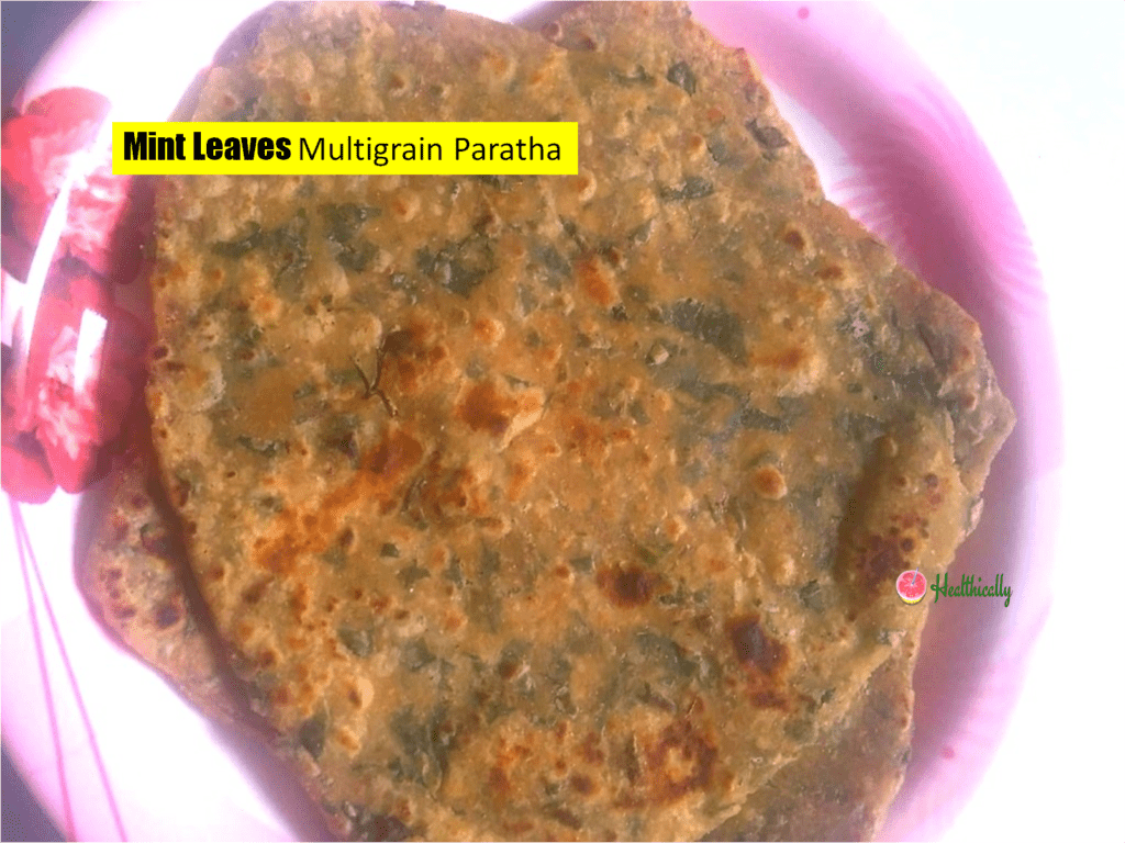 Easy Mint Leaves Multigrain Paratha Recipe