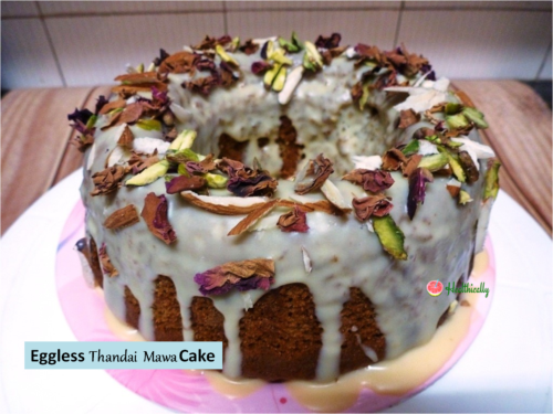 Eggless Thandai Mawa Cake | Healthy Holi Special Indian Fusion Dessert