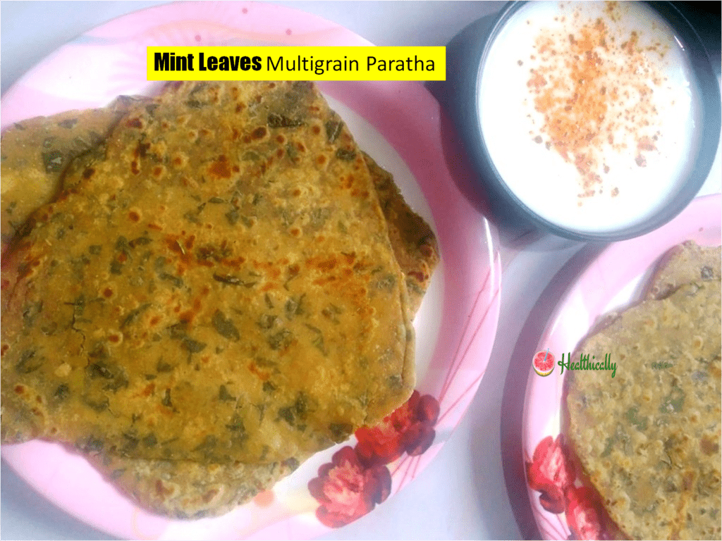 Easy Mint Leaves Multigrain Paratha Recipe