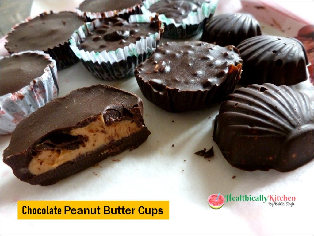 Homemade Healthy Dark Chocolate Peanut Butter Cups (No Sugar)