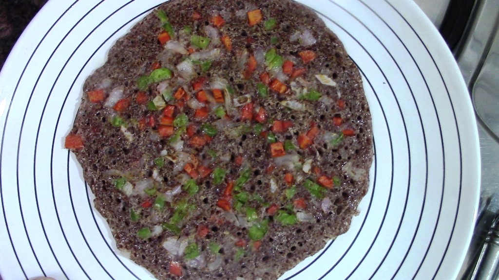 Fermented Ragi Vegetable Uttapam