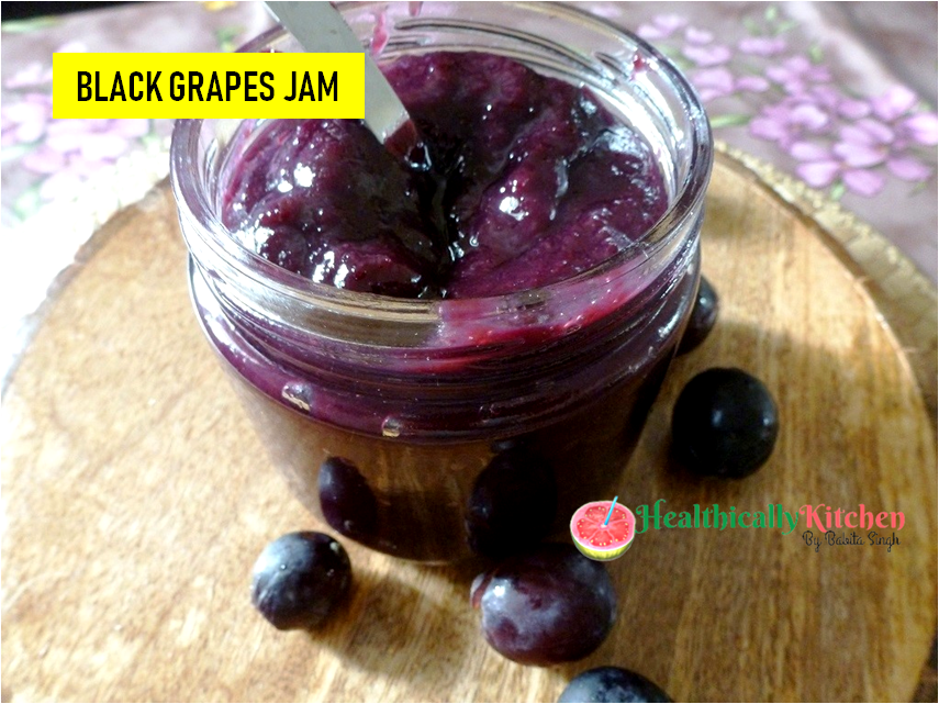 Black Grapes Jam | 2 Ingredient Instant Jam Recipe
