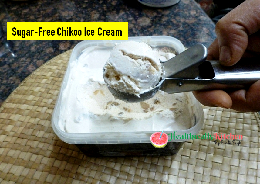 2-Ingredients Chikoo Ice Cream(Sugar & Dairy-free)