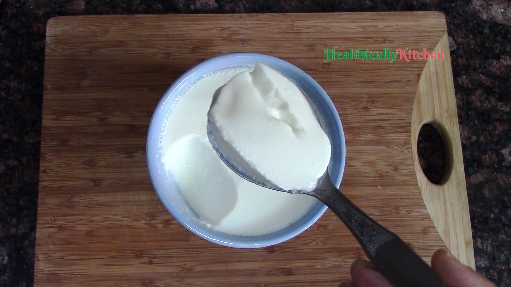 Homemade dahi with toned milk