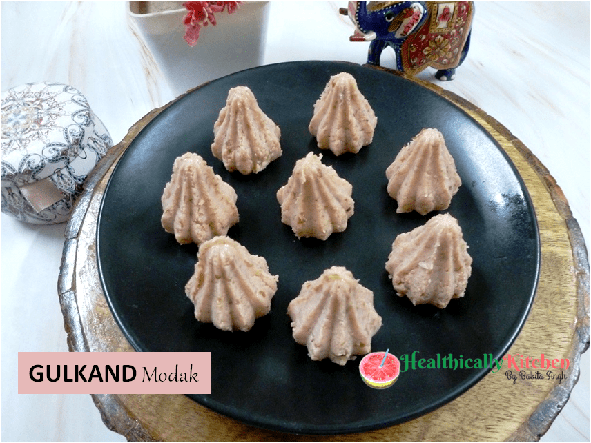 Easy Paneer Gulkand Modak Recipe | No Cook Modak Recipe