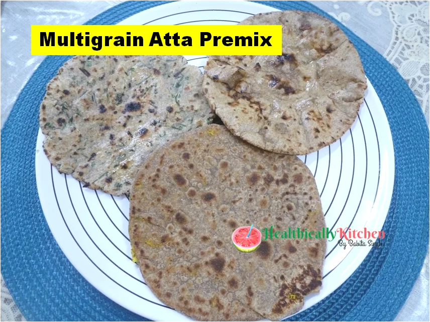 Homemade Multigrain Flour | 9 Grains Atta Premix Recipes 2 Homemade Multigrain atta chapatti