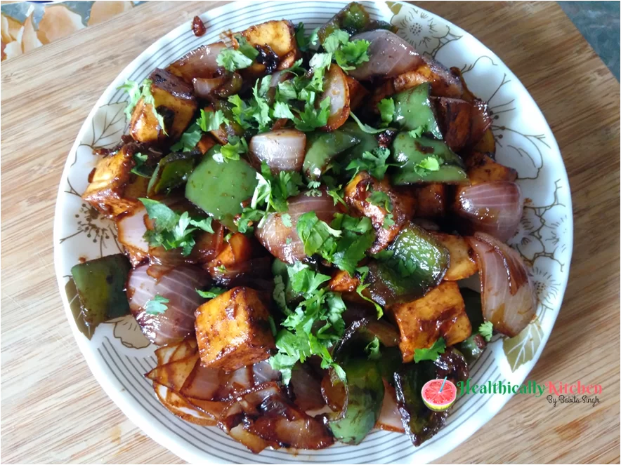 How to Make Restaurant Style Dry Chilli Paneer Recipe 16 Soya Chilli Paneer