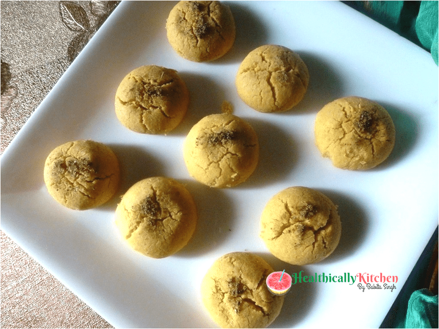 4 Ingredients Besan Nankhatai Recipe | Eggless Nankhatai Biscuits