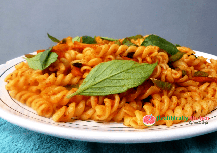 Vegan Vegetable Pasta Recipe | Easy Fusilli Pasta Recipe Indian Style