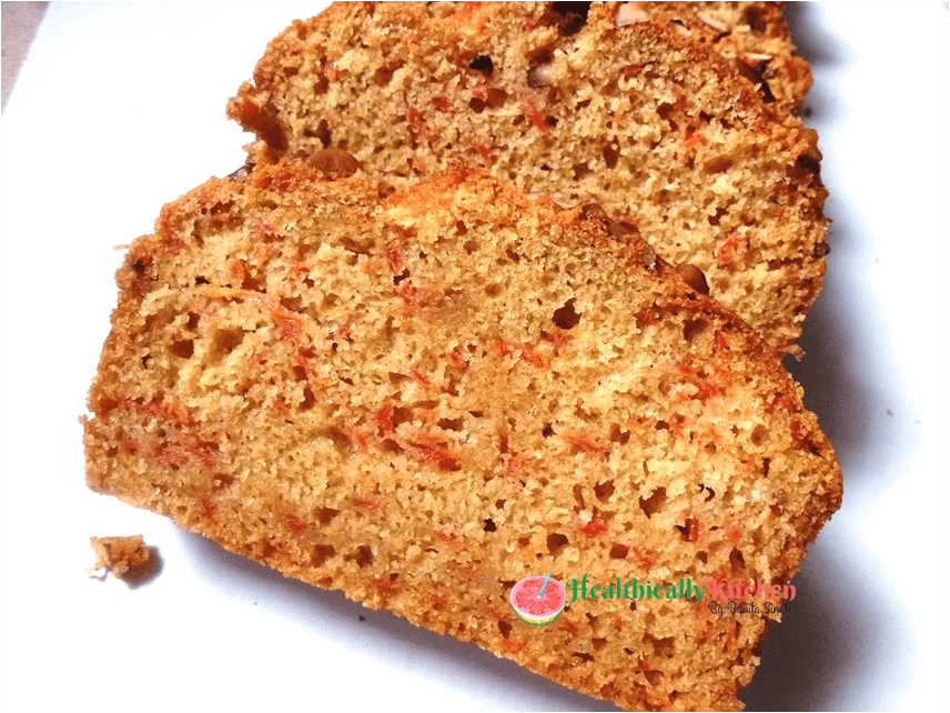 Eggless Carrot Orange Cake Recipe | Healthy Tea Time Cake Recipe 2 Healthy Tea Time Carrot Cake Recipe