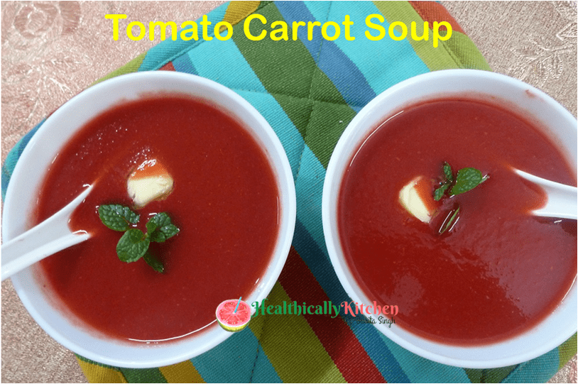 Easy Tomato Carrot Soup Indian Style Recipe