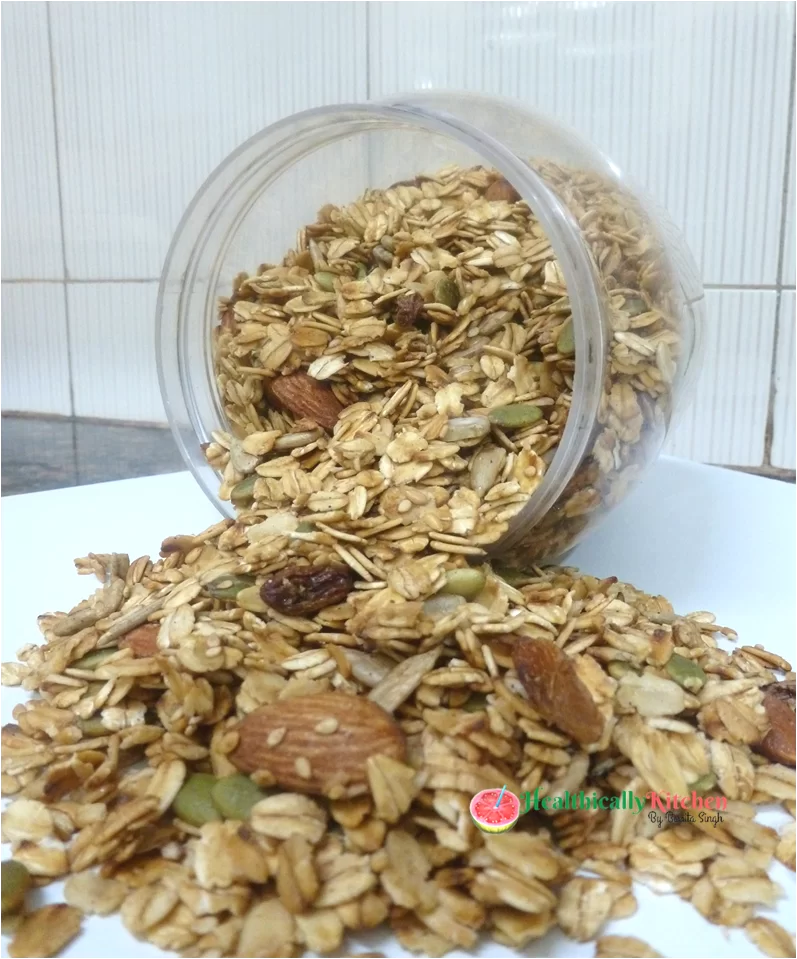 Healthy Sugar-Free Granola Recipe | Homemade Granola with Nuts & Seeds 1 Healthy Sugar-Free Granola Recipe | Homemade Granola with Nuts & Seeds