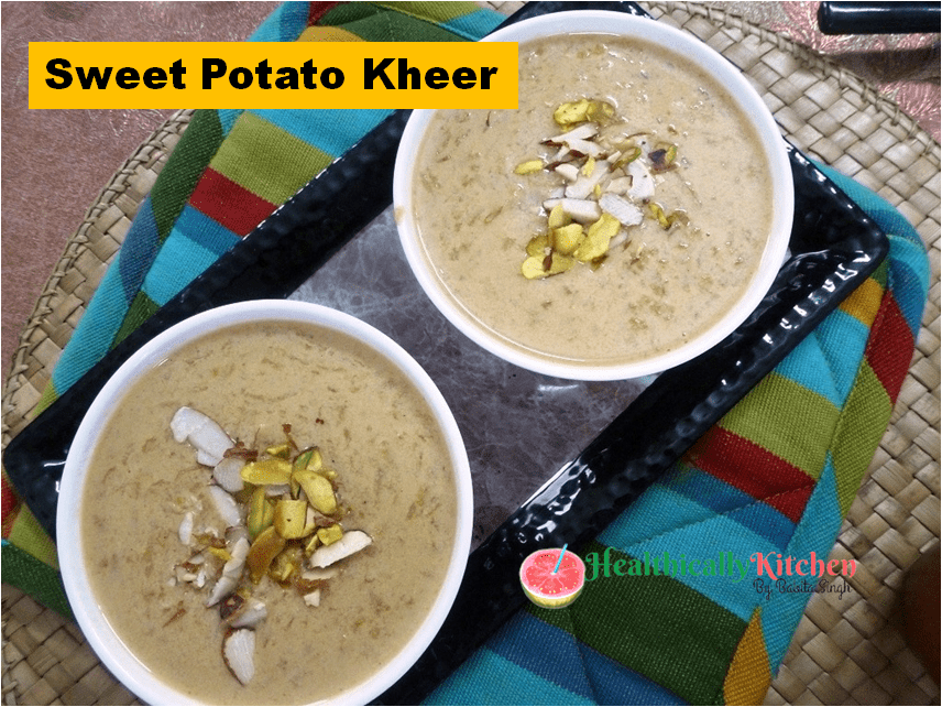 sweet potato kheer with jaggery