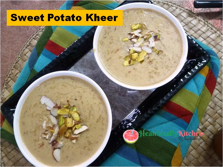 Healthy Shakarkandi Kheer with Jaggery | Sweet Potato Dessert Recipe 3 sweet potato kheer with jaggery