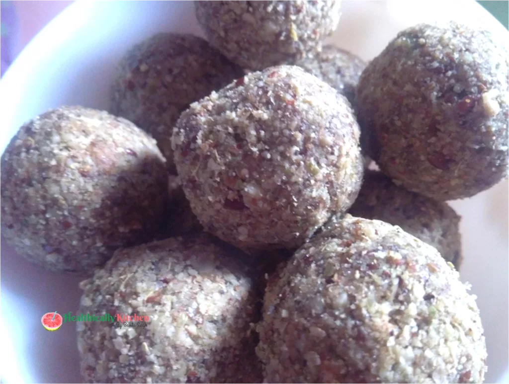 How to Make Seeds & Dry Fruits Ladoo without Sugar 1 How to Make Seeds & Dry Fruits Ladoo without Sugar