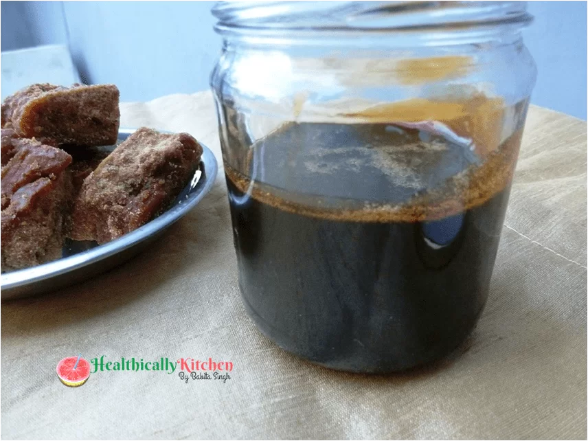 Jaggery Syrup Recipe | Healthy Homemade Sweetener 3 Homemade Jaggery Syrup Recipe | Simple Jaggery Syrup