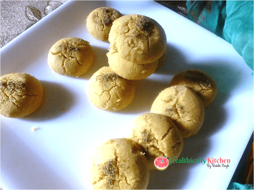 4 Ingredients Besan Nankhatai Recipe | Eggless Nankhatai Biscuits