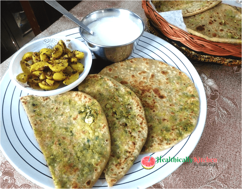 Stuffed Cauliflower Methi Paratha Recipe | Gobhi Methi ke Parathe 