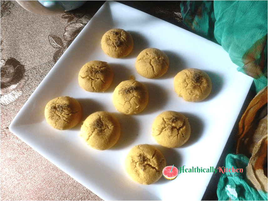 4 Ingredients Besan Nankhatai Recipe | Eggless Nankhatai Biscuits