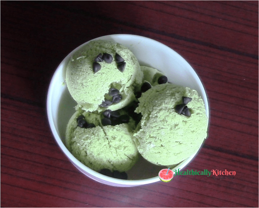 Spinach Kiwi Ice Cream | Easy Homemade Vegan Ice cream Recipe