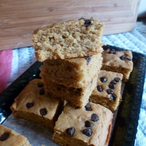 eggless pumpkin blondies