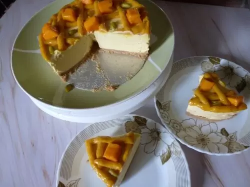 no bake mango cheesecake