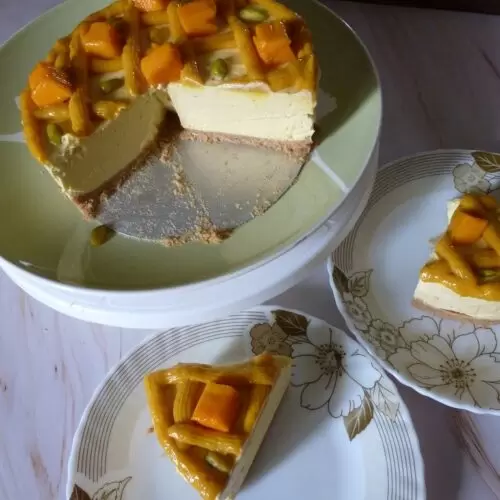 No Bake Mango Cheesecake Recipe | Easy Eggless Cheesecake Without Gelatin or Agar Agar 32 no bake mango cheesecake