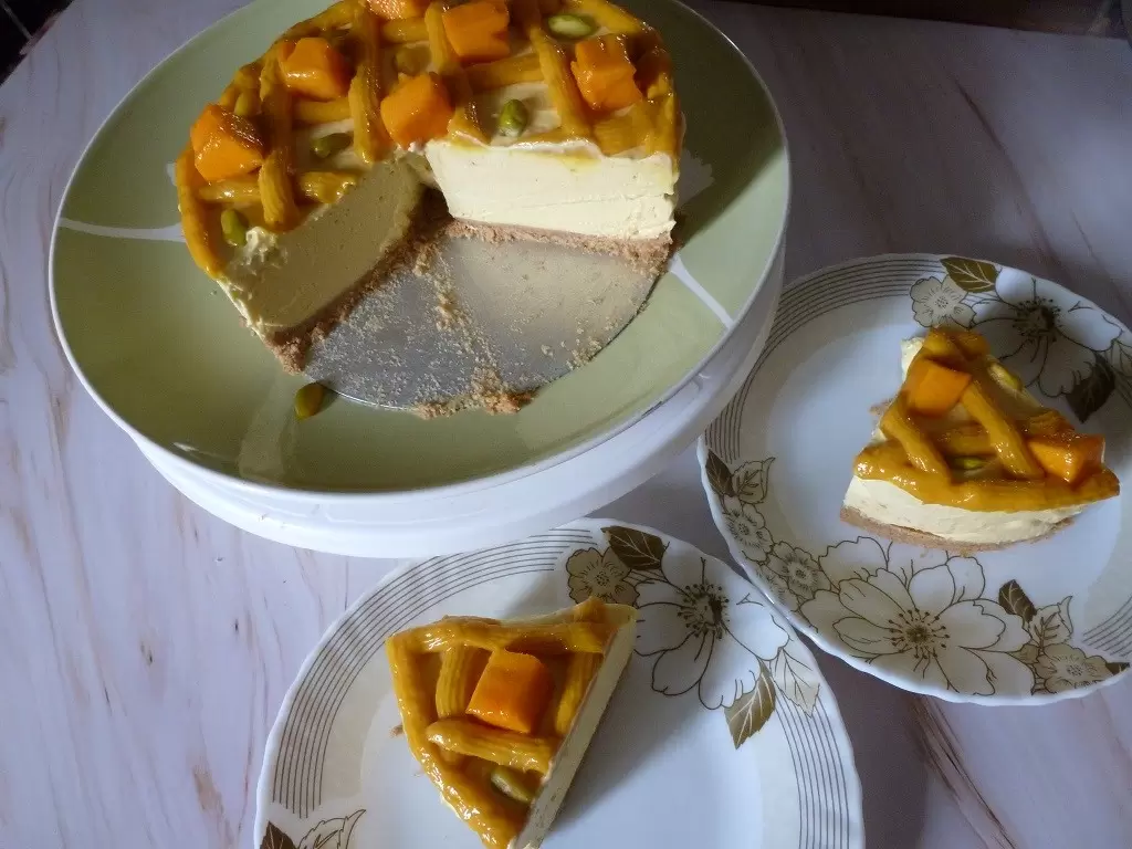 no bake mango cheesecake