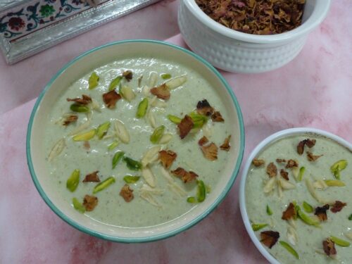 Halwai Style Danedar Rabri Recipe | Quick Rose Pista Rabdi