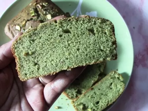 Healthy Pistachio Cake Recipe with Wheat Flour | Eggless Tea Cake