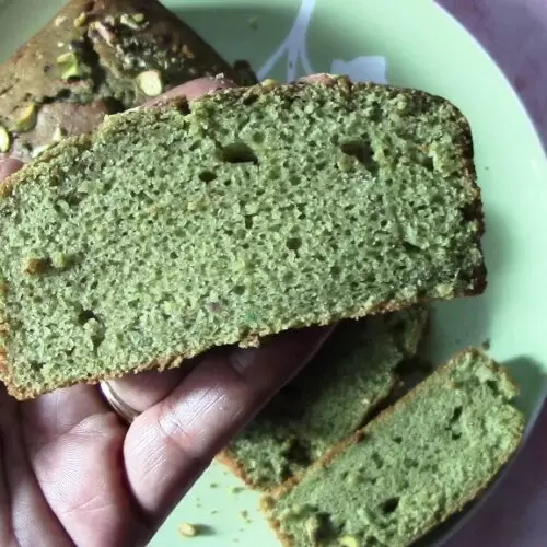 Healthy Pistachio Cake Recipe with Wheat Flour | Eggless Tea Cake