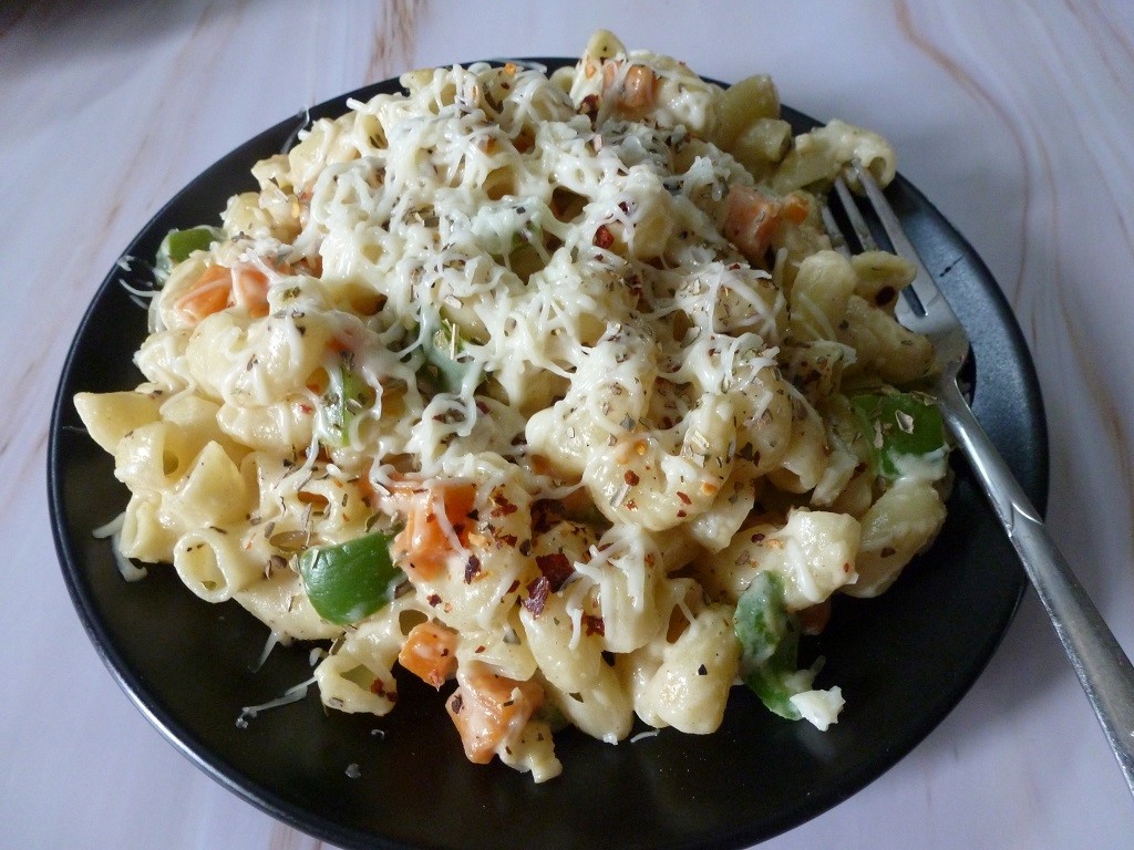 Healthy White Sauce Pasta Without Maida | Creamy Pasta Recipe