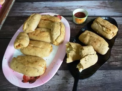Healthy Garlic Bread Rolls with Wheat Flour