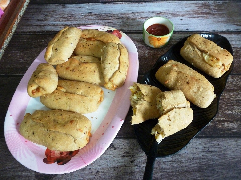 Healthy Garlic Bread Rolls with Wheat Flour