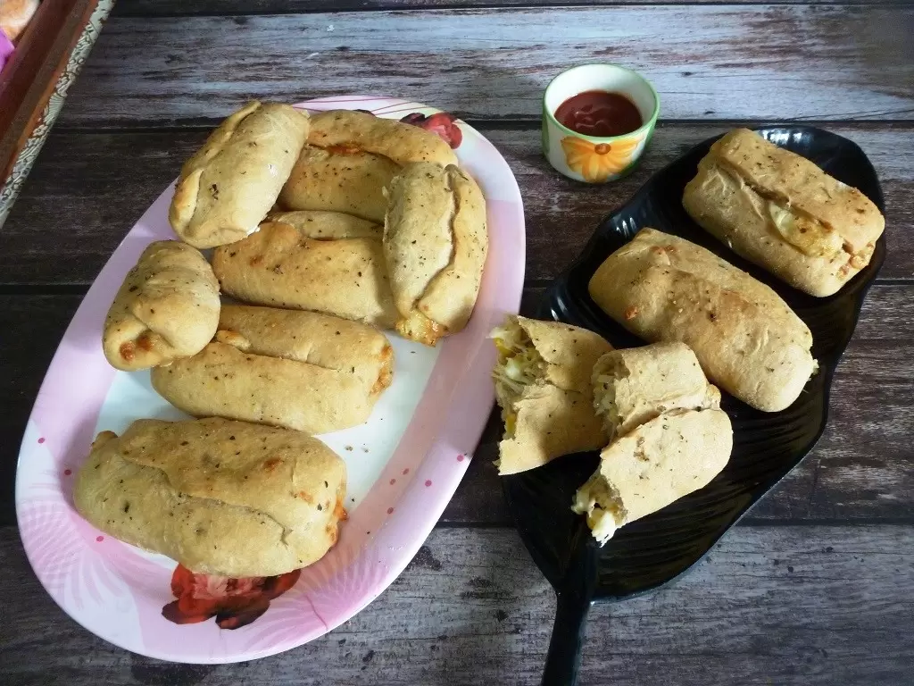 Healthy Garlic Bread Rolls with Wheat Flour