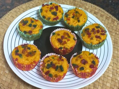 healthy rava mango cupcakes eggless sooji cake