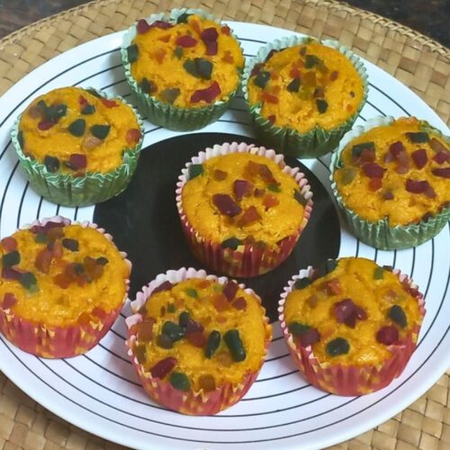 healthy rava mango cupcakes eggless sooji cake