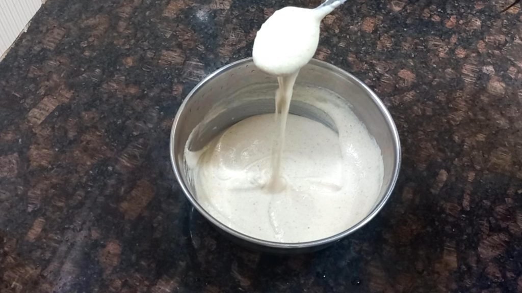 Soft & Spongy Jowar Idli Recipe – Healthy Millet Breakfast 9 jowar idli paste after whisking Healthically Kitchen