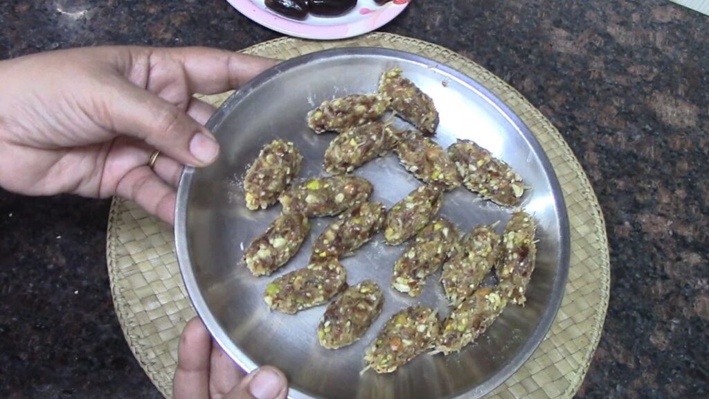 Stuffed Dates Recipe | Healthy Sugar-Free Navratri Sweet 2 fresh coconut and dry fruit stuffing