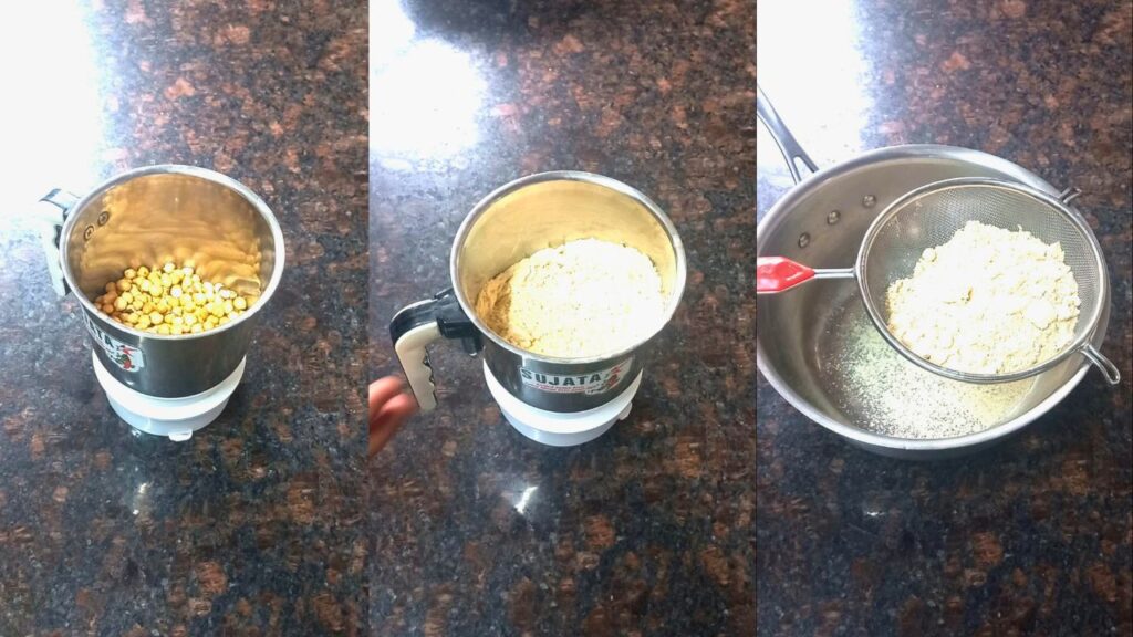 making of chana and fig laddu step 2 Healthically Kitchen