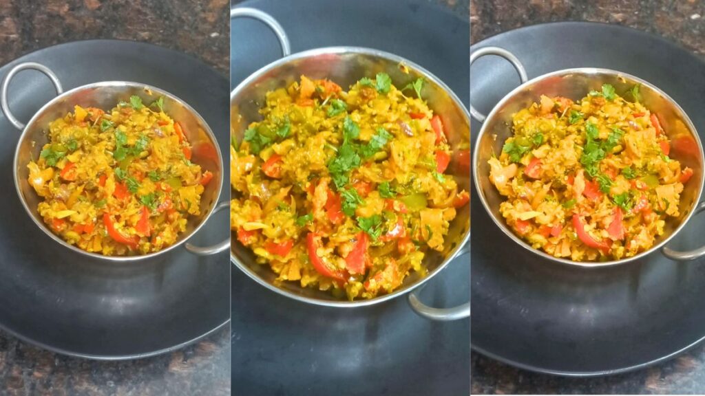 serving of mix coloured capsicum stir fry Healthically Kitchen