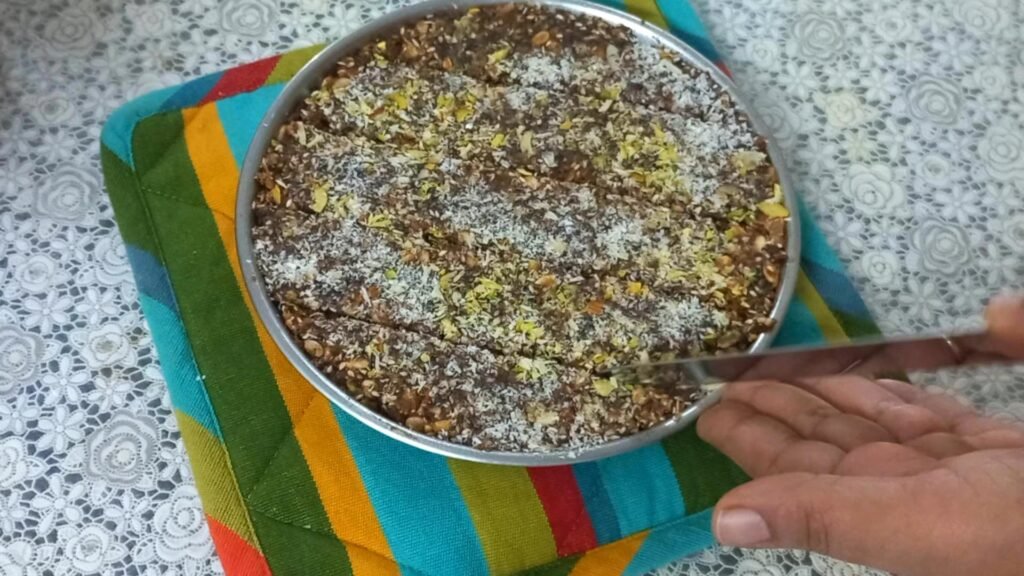 Janmashtami Special Mewa Paag Recipe – No Refined Sugar 24 cutting of barfi Healthically Kitchen