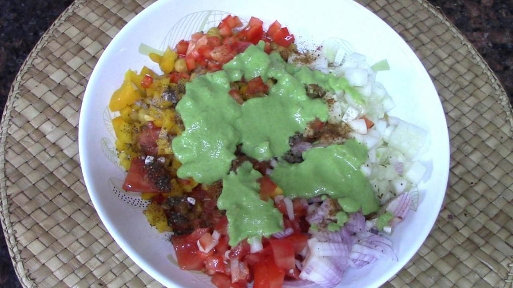 green chana dressing Healthically Kitchen