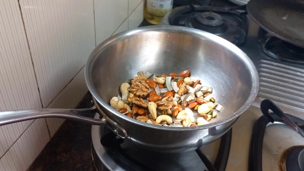 Janmashtami Special Mewa Paag Recipe – No Refined Sugar 7 roasted dry fruits and nuts Healthically Kitchen
