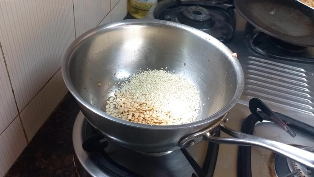 Janmashtami Special Mewa Paag Recipe – No Refined Sugar 9 roasting seeds Healthically Kitchen