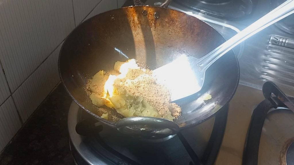 Quick Sweet Potato Halwa with Jaggery (No Refined Sugar) 10 jaggery powder and cardmom powder Healthically Kitchen